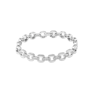 Lắc tay Vàng trắng 10K đính đá ECZ PNJ XM00W060138