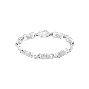 Lắc tay Vàng trắng 10K đính đá ECZ PNJ XMXMW060481