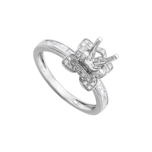 Nhẫn Kim cương Vàng Trắng 18K PNJ 00DDW007287