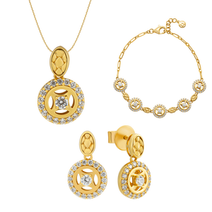 Bộ trang sức Vàng 18K đính đá CZ PNJ 08326-01340