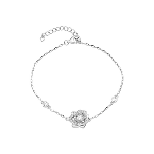 Lắc tay Vàng trắng 14K đính đá ECZ PNJ Audax Rosa XMXMW000677