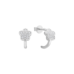 Bông tai Bạc đính đá PNJSilver hình ngôi sao XMXMW060244