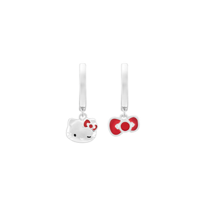 Bông tai trẻ em Bạc PNJ ❤️ HELLO KITTY 0000W000124