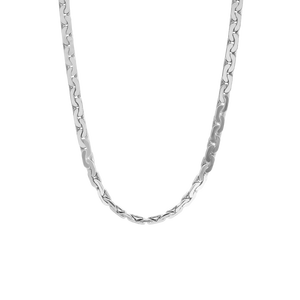 Dây chuyền nam bạc MANCODE by PNJ dây cong dập dẹp 0000K000039