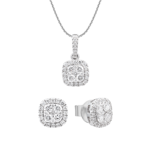 Bộ trang sức Vàng trắng PNJ 60441-60437