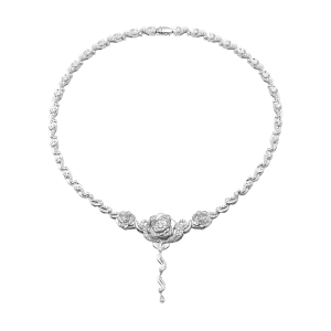 Dây cổ Kim cương Vàng trắng 14K PNJ Audax Rosa DDDDW000914