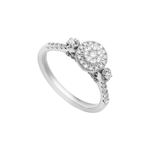 Nhẫn Kim cương Vàng Trắng 14K Disney|PNJ Beauty & The Beast DDDDW014074