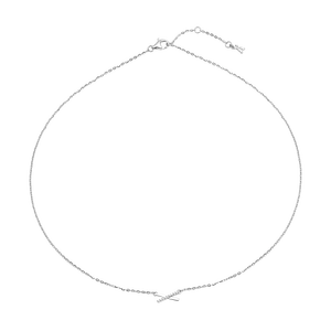 Dây cổ Vàng Trắng 10K Đính đá ECZ STYLE By PNJ XM00W000242