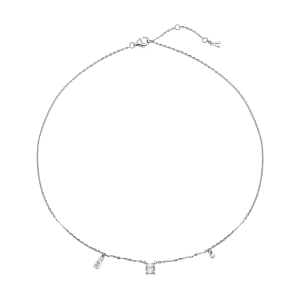 Dây cổ Vàng Trắng 10K Đính đá ECZ STYLE By PNJ XMXMW000536