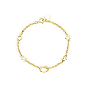 Lắc tay trẻ em Vàng 10K PNJ ❤️ HELLO KITTY 0000Y004152