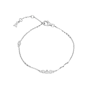 Lắc tay Vàng Trắng 10K Đính đá ECZ STYLE By PNJ XMXMW000684