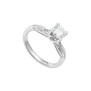 Nhẫn Kim cương Vàng Trắng 14K PNJ Nhẫn cầu hôn Only You DDDDW014517