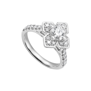 Nhẫn Kim cương Vàng Trắng 14K PNJ DDDDW014661