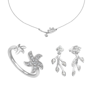 Bộ trang sức Vàng trắng PNJ 60411-60612