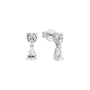 Bông tai Vàng Trắng 10K Đính đá ECZ PNJ XMXMW003188