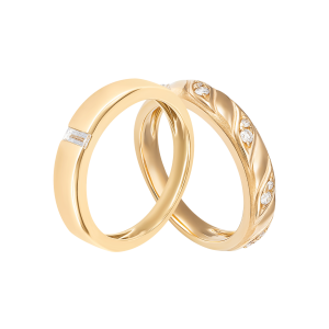 Cặp nhẫn cưới Vàng 18K PNJ Trầu Cau 01201-03540