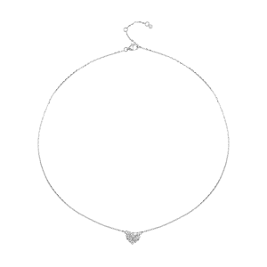 Dây cổ Vàng Trắng 10K Đính đá ECZ PNJ XMXMW000548