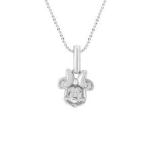 Mặt dây chuyền trẻ em Vàng trắng 10K Disney|PNJ Mickey & Minnie 0000W001069