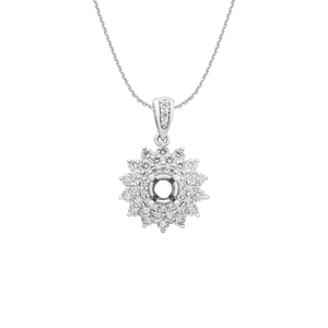 Vỏ mặt dây chuyền Kim cương Vàng trắng 18K PNJ 00DDW000096