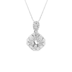 Vỏ mặt dây chuyền Kim Cương Vàng trắng 18K PNJ 00DDW000442