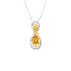 Mặt dây chuyền Vàng 18K đính đá Citrine PNJ Family Infinity CTMXC000001