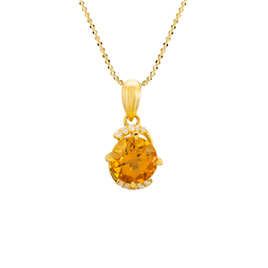 Mặt dây chuyền Vàng 18K đính đá Citrine PNJ CTXMY000127