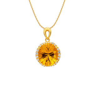 Mặt dây chuyền Vàng 18K đính đá Citrine PNJ CTXMY000145