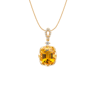 Mặt dây chuyền Vàng 18K đính đá Citrine PNJ CTXMY000282