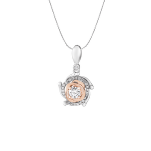 Mặt dây chuyền Kim cương Vàng 14K PNJ Audax Rosa DDDDH000086