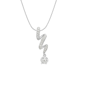 Mặt dây chuyền Kim cương Vàng trắng 14K PNJ First Diamond DDDDW000547