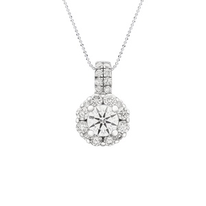 Mặt dây chuyền Kim cương Vàng trắng 14K PNJ DDDDW000581