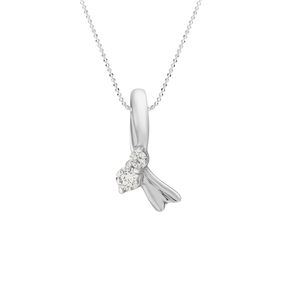 Mặt dây chuyền Kim cương Vàng trắng 14K PNJ First Diamond DDDDW000612