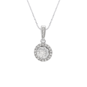 Mặt dây chuyền Kim cương Vàng trắng 14K PNJ DDDDW000620