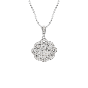 Mặt dây chuyền Kim cương Vàng trắng 14K PNJ DDDDW000626