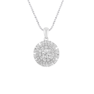 Mặt dây chuyền Kim cương Vàng trắng 14K PNJ DDDDW001017