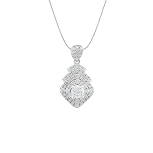 Mặt dây chuyền Kim cương Vàng trắng 14K PNJ DDDDW001060