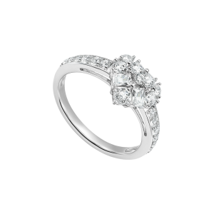 Nhẫn Vàng Trắng 10K Đính đá ECZ PNJ XMXMW006065