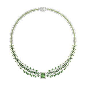 Dây cổ Vàng trắng 14K đính đá Tourmaline PNJ Masterpiece TMMXW000034