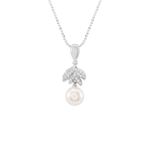 Mặt dây chuyền Vàng Trắng 14K đính Ngọc trai Akoya PNJ PAXMW000103