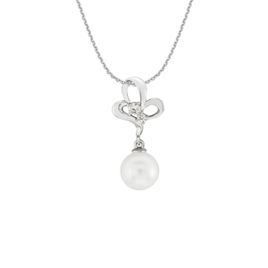 Mặt dây chuyền Vàng Trắng 14K đính Ngọc trai Freshwater PNJ PFXMW000286