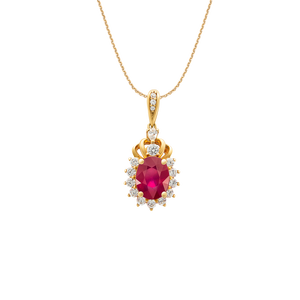 Mặt dây chuyền Vàng 18K đính đá Ruby PNJ RBXMY000549