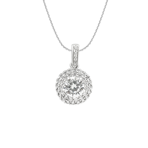 Mặt dây chuyền Vàng trắng 10K đính đá ECZ PNJ XMXMW000419