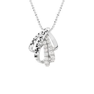 Mặt dây chuyền Vàng Trắng 10K đính đá ECZ PNJ XMXMW002394