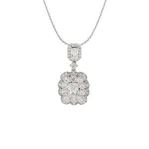 Mặt dây chuyền Vàng Trắng 10K đính đá ECZ PNJ XMXMW002517