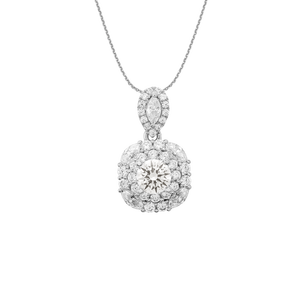 Mặt dây chuyền Vàng Trắng 14K Đính đá ECZ PNJ XMXMW002737