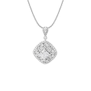 Mặt dây chuyền Vàng Trắng 10K đính đá ECZ PNJ XMXMW002741