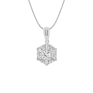 Mặt dây chuyền Vàng Trắng 10K đính đá ECZ PNJ XMXMW002742