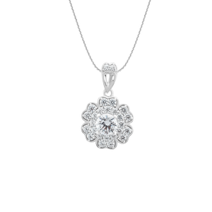 Mặt dây chuyền Vàng Trắng 14K đính đá ECZ PNJ XMXMW002879