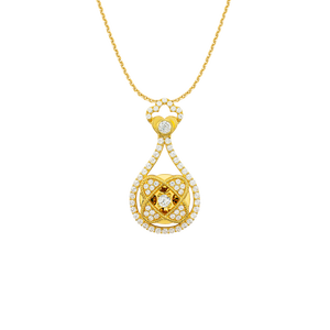 Mặt dây chuyền Vàng 14K đính đá ECZ PNJ Kim Bảo Như Ý XMXMY006978