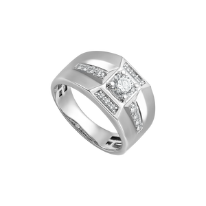 Nhẫn Kim cương Vàng Trắng 14K PNJ DDDDW015097